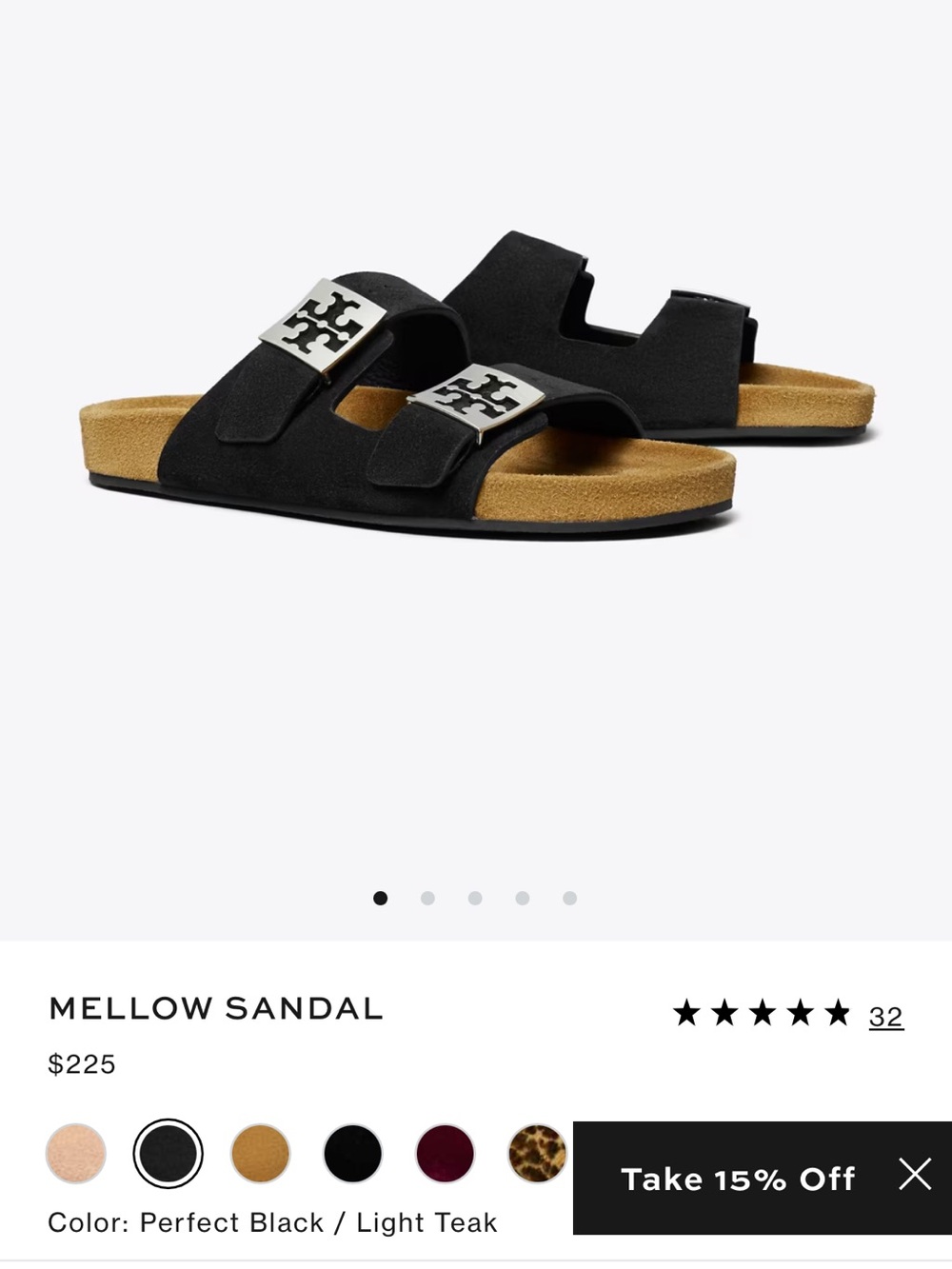 Tory Burch Mellow Suede Double-Strap Sandals — Chestnut Suede - Picture 4 of 4